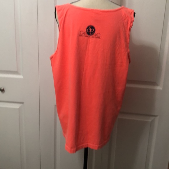 NWOT Southern Couture Women’s Tank, Large, Bright Coral - Picture 4 of 8